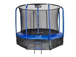 OUTLET Trampolina Ogrodowa 374cm 12FT Niebieska Maxy Comfort Z Wewnętrzną Siatką