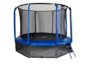 OUTLET Trampolina Ogrodowa 374cm 12FT Niebieska Maxy Comfort Z Wewnętrzną Siatką