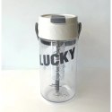 Butelka, bidon na wodę z koszyczkiem i słomką 800 ML Lucky BD36